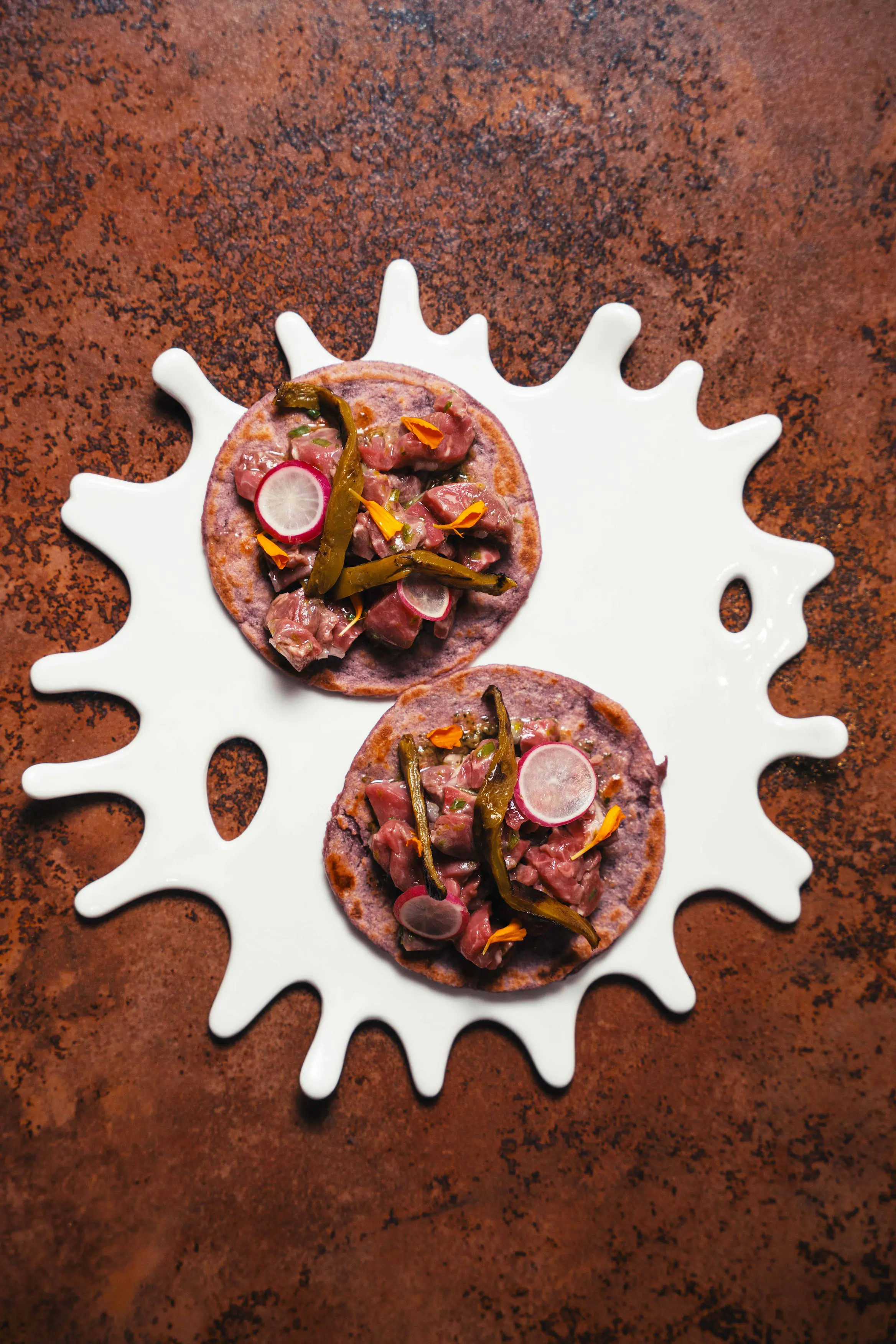 Piatto del menu con tacos